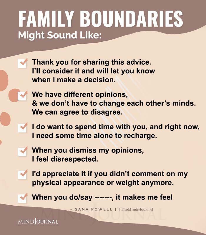 Boundaries for friends and family