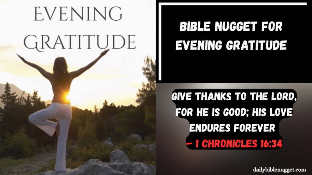 Bible Nugget for Evening Gratitude