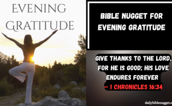Bible Nugget for Evening Gratitude