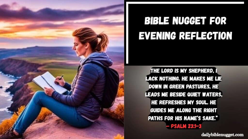 Bible Nugget for Evening Reflection