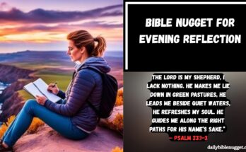 Bible Nugget for Evening Reflection