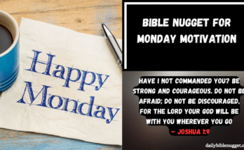 Bible Nugget for Monday Motivation