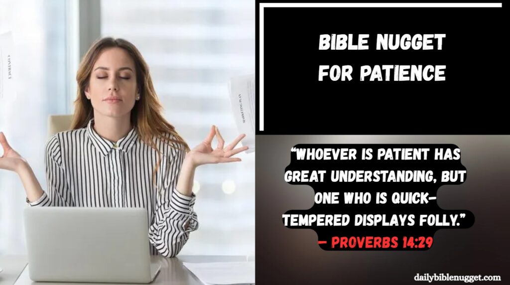 Bible Nugget for Patience