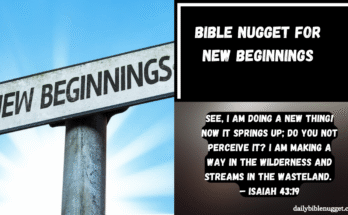 Bible Nugget for Strength for New Beginnings
