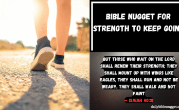 Bible Nugget for Strength to Keep Going