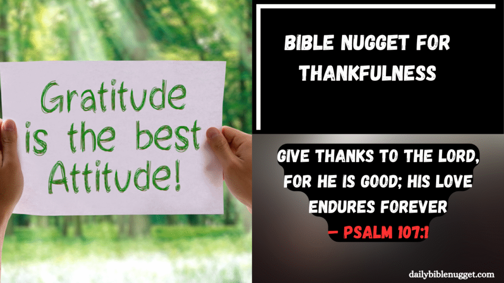 Bible Nugget for Thankfulness