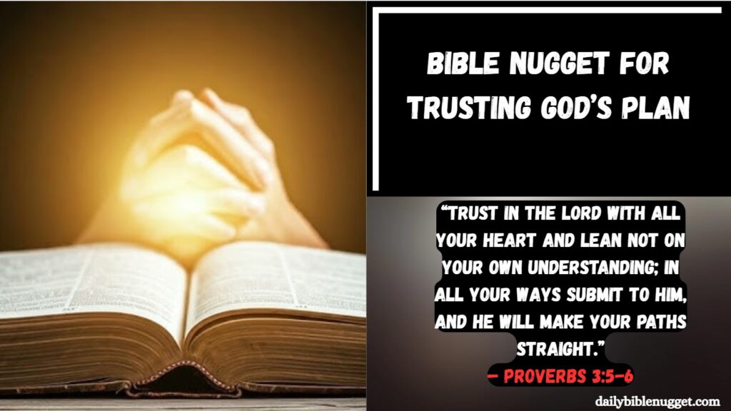 Bible Nugget for Trusting God’s Plan