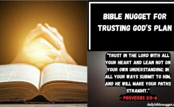 Bible Nugget for Trusting God’s Plan