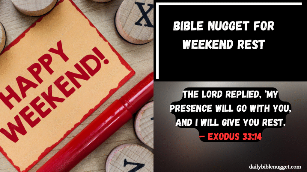 Bible Nugget for Weekend Rest
