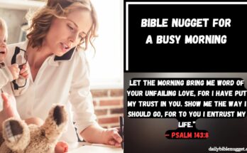 Bible Nugget for a Busy Morning